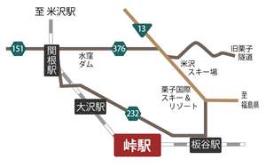 峠駅スイッチバック遺構の地図