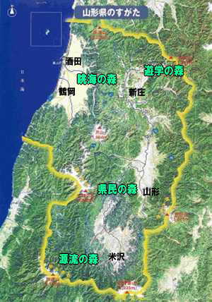 県民の森位置図
